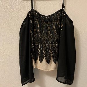 Jealous Tomato off the shoulder long sleeve shirt